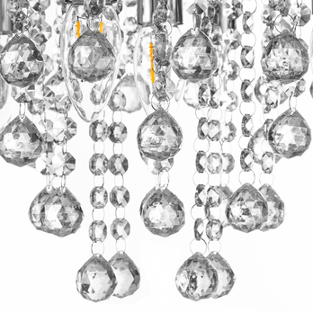 Stropní svítidlo LONDON chrom/průhledná, průměr 46 cm 2