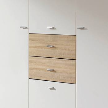 Šatní skříň LORELEI I dub sonoma/alpská bílá, šířka 136 cm 3
