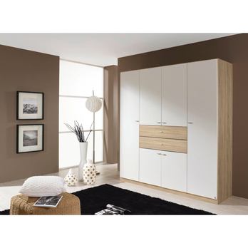 Šatní skříň LORELEI II dub sonoma/alpská bílá, šířka 181 cm 1