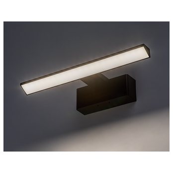 Koupelnové nástěnné LED svítidlo LORIC černá, šířka 30 cm 3