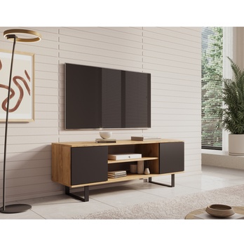 TV stolek LORRI dub craft/černá, šířka 135 cm 1