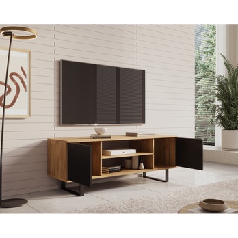 TV stolek LORRI dub craft/černá, šířka 135 cm 2