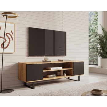 TV stolek  LORRI dub craft/černá, šířka 155 cm 1