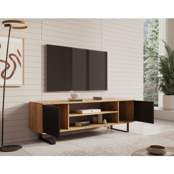 TV stolek  LORRI dub craft/černá, šířka 155 cm 2