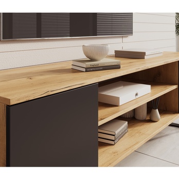 TV stolek  LORRI dub craft/černá, šířka 155 cm 3