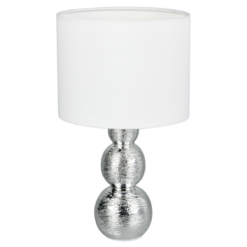 Stolní lampa LOVA stříbrná/bílá 1