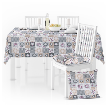 Kulatý sedák LOVE šedá 1