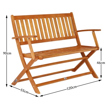 Zahradní lavička LOVELY hnědá 8