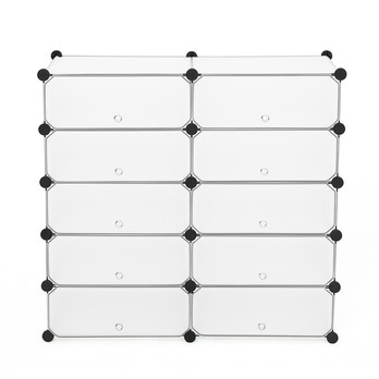 Regál LPC10W bílá/transparentní 13