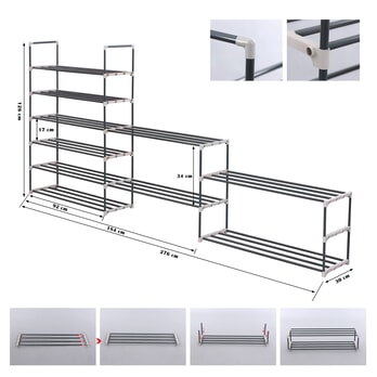 Policový botník LSA10G šedá 4