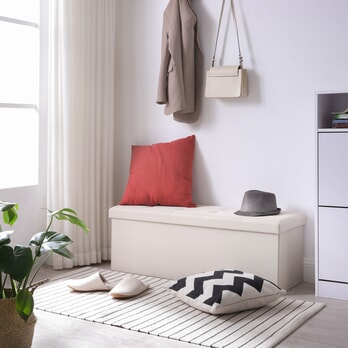 Taburet s úložným prostorem LSF77 béžová 1