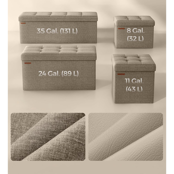 Taburet s úložným prostorem LSF77 hnědá 2