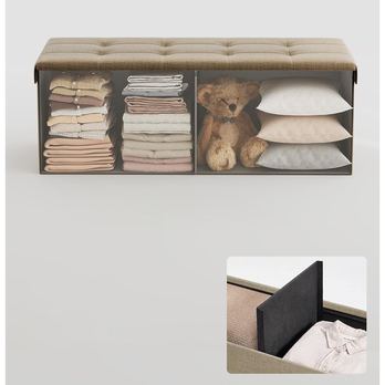 Taburet s úložným prostorem LSF77 hnědá 3