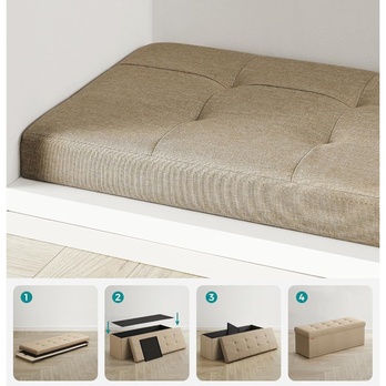 Taburet s úložným prostorem LSF77 hnědá 4