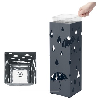 Stojan na deštníky LUC 4 tmavě šedá 5