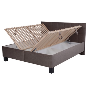 Postel s matrací LUCCA 2 šedohnědá, 180x200 cm 1