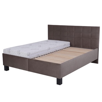 Postel s matrací LUCCA 2 šedohnědá, 180x200 cm 3