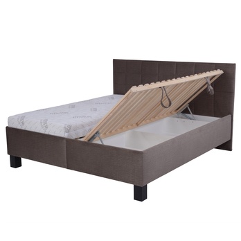 Postel s matrací LUCCA 2 šedohnědá, 180x200 cm 4