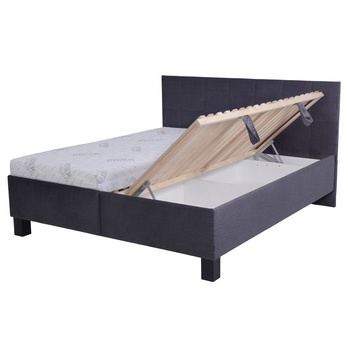 Postel s matrací LUCCA 2 tmavě šedá, 160x200 cm 4