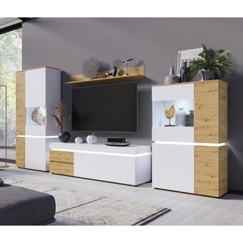 TV komoda LUCI dub artisan/alpská bílá, šířka 150 cm 1