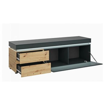 TV komoda LUCI dub artisan/šedá, šířka 181 cm 2