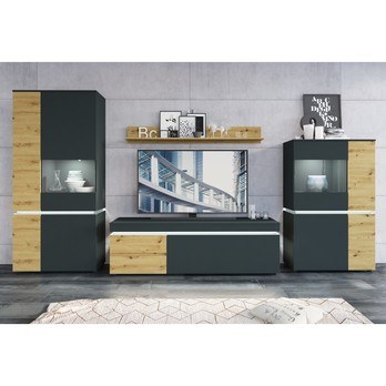 TV komoda LUCI dub artisan/šedá, 150 cm 1