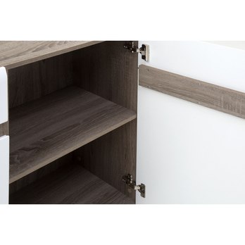 Komoda LUCY LI 3  dub sonoma truffel/bílá vysoký lesk 4