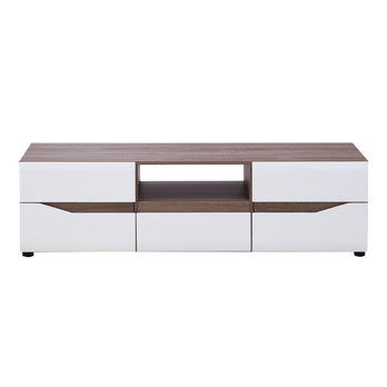 TV sestava LUCY dub sonoma truffel/bílá vysoký lesk 4