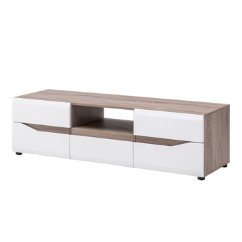 TV sestava LUCY dub sonoma truffel/bílá vysoký lesk 5