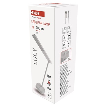 Stolní LED lampa LUCY bílá 1