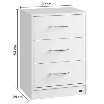 Noční stolek LUISE 2 bílá, 2 ks 5