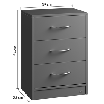 Noční stolek LUISE 2 antracitová, 2 ks 4