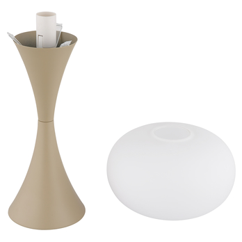 Stolní lampa LULA písková/bílá 3
