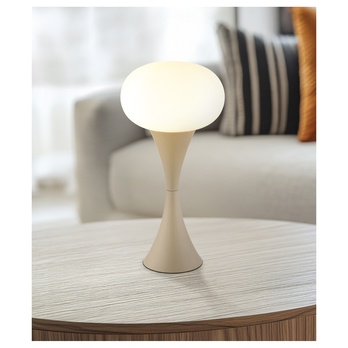 Stolní lampa LULA písková/bílá 1