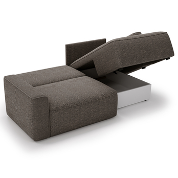 Sedací souprava LULLO pravá, tmavě hnědá 2