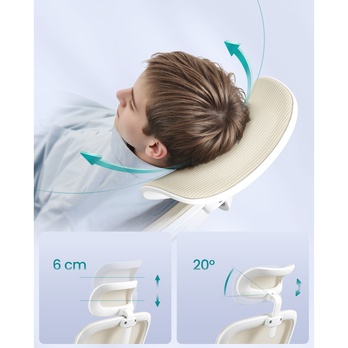 Kancelářská židle LUMBAR krémová 5