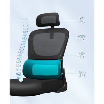 Kancelářská židle LUMBAR černá 3