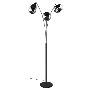 Stojací lampa LUMINA černý kov/sklo 5