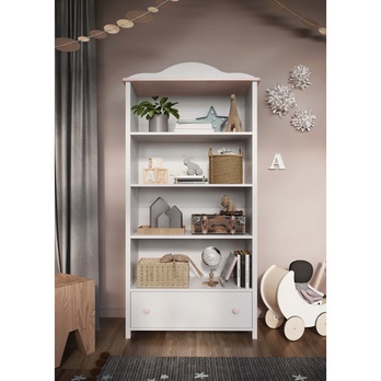 Regál LUNA 02 bílá/růžová 3