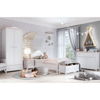 Komoda LUNA 05 bílá/růžová 4