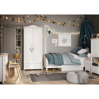 Úložný prostor pod postel LUNA 09 bílá/růžová 1