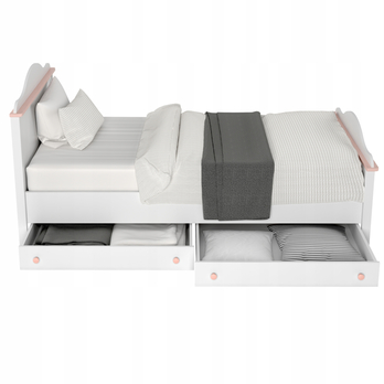 Úložný prostor pod postel LUNA 09 bílá/růžová 2