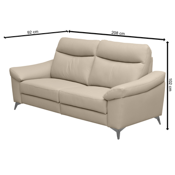 Pohovka LUNA 3 krémová 3