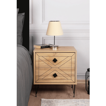 Noční stolek  LUNA přírodní 1