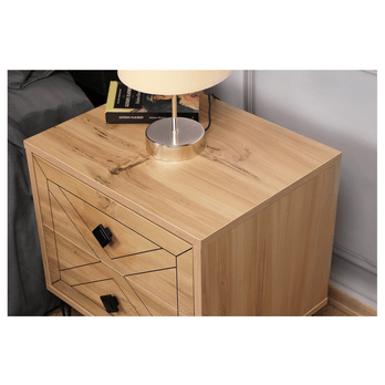 Noční stolek  LUNA přírodní 2