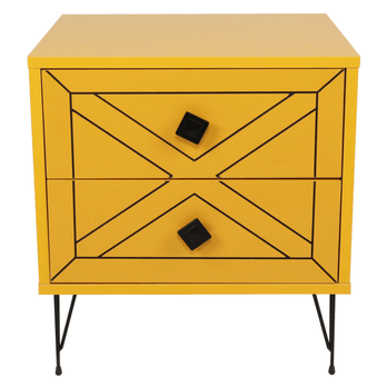 Noční stolek  LUNA žlutá 5