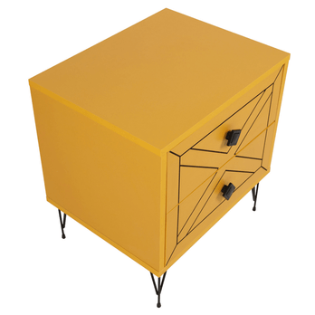 Noční stolek  LUNA žlutá 6