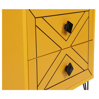 Noční stolek  LUNA žlutá 7