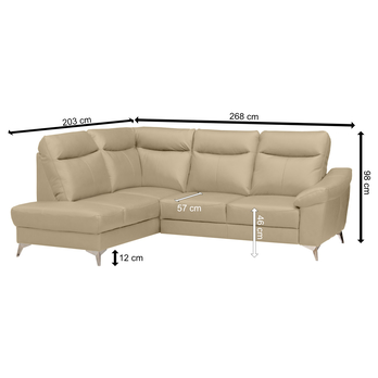 Sedací souprava LUNA levá, béžová 8