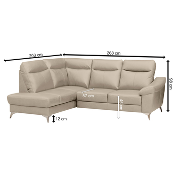 Sedací souprava LUNA levá, krémová 8